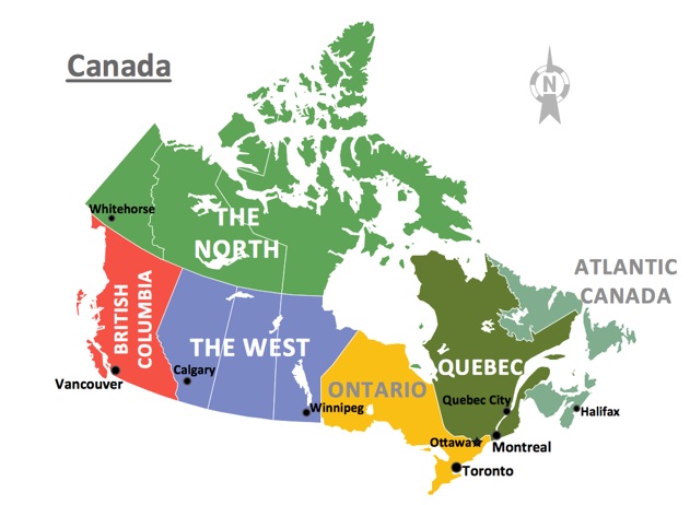 Mapa Canadá